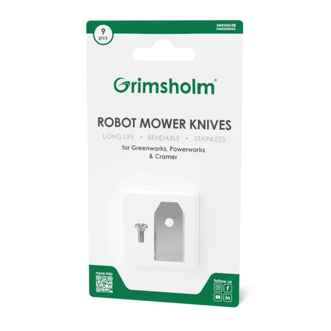Hovedbilde Grimsholm kniver til Greenworks Powerworks Cramer 9 stk
