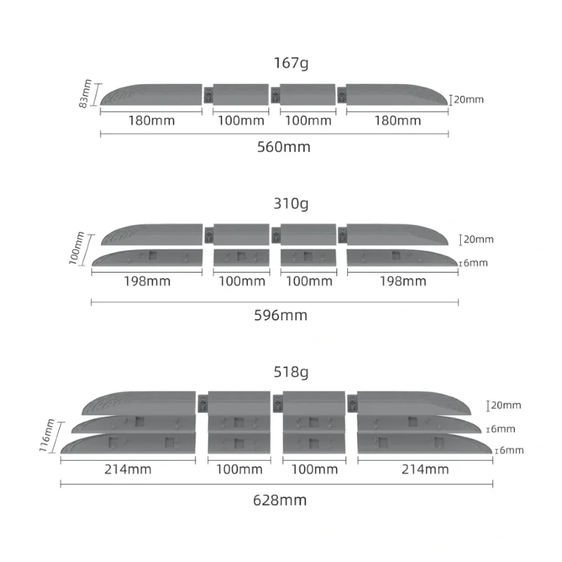 Justerbar 3-lags terskelrampe